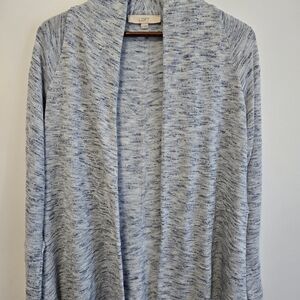 LOFT Women's Soft Blue Cardigan Sweater